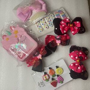 Pink Unicorn Hair Accessories Set